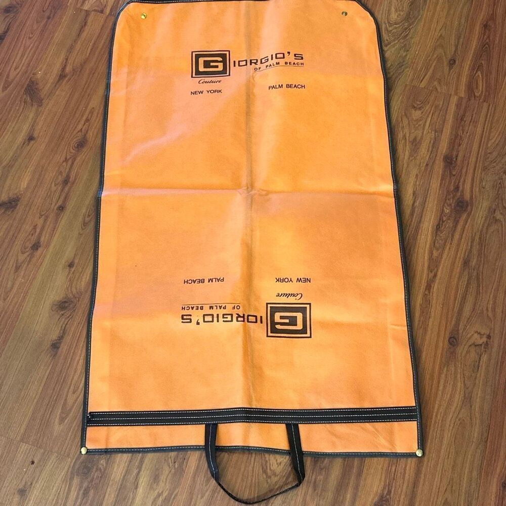 Giorgios of Palm Beach orange brown garment bag suit bag